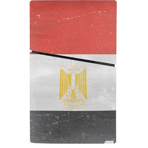 Egyptian Flag Distressed PS5 Slim Digital Edition Console Skin